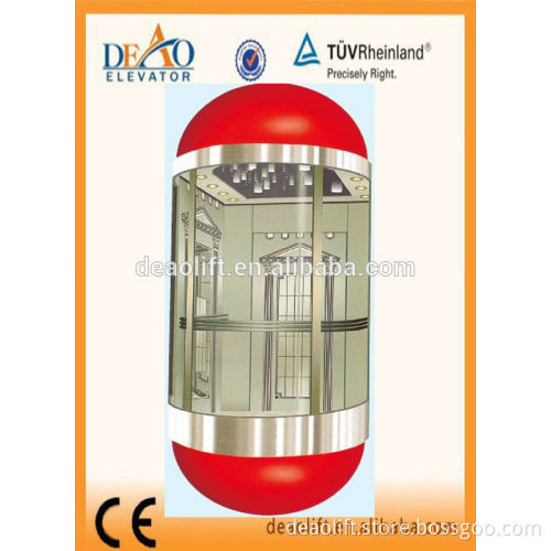 Luxury Glass Elevator Glass Lifting Equipment